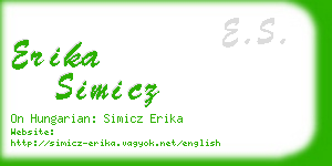 erika simicz business card